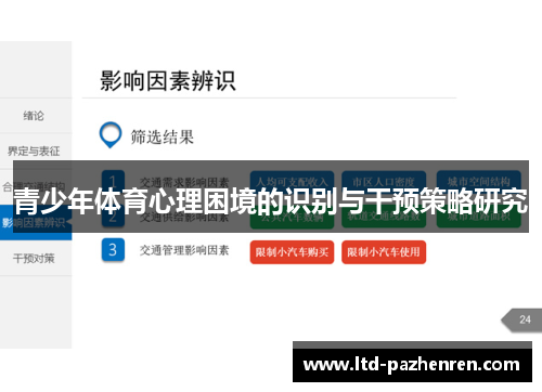 青少年体育心理困境的识别与干预策略研究